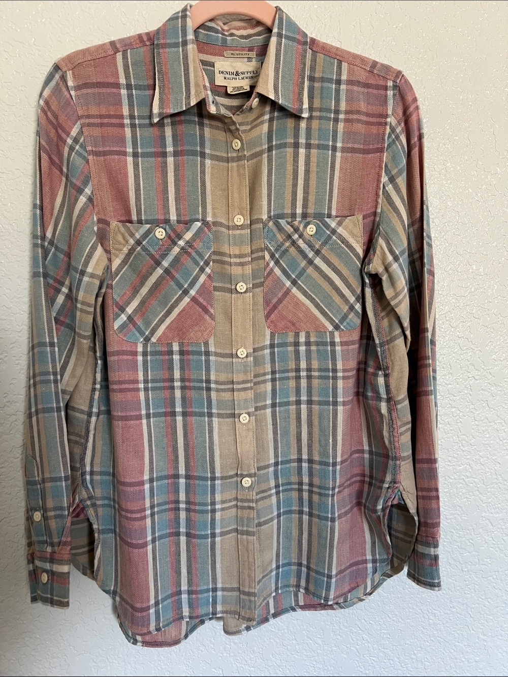 Denim & Supply Ralph Lauren Plaid Long Sleeve Button-Up in Earth Tones